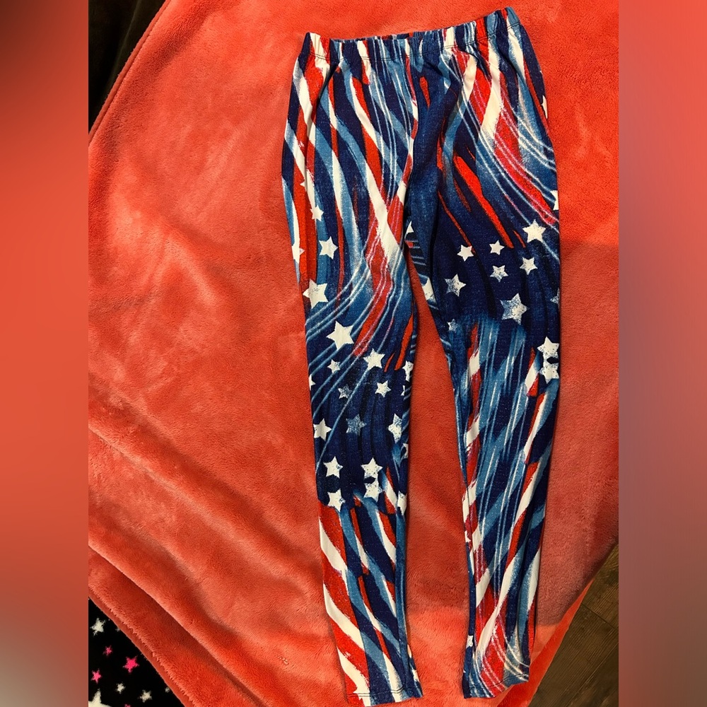 Red, White, Blue leggings Women’s one size